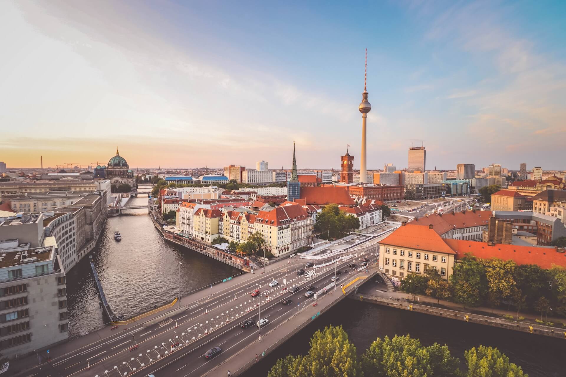 Beautifull shot of Berlin downtown