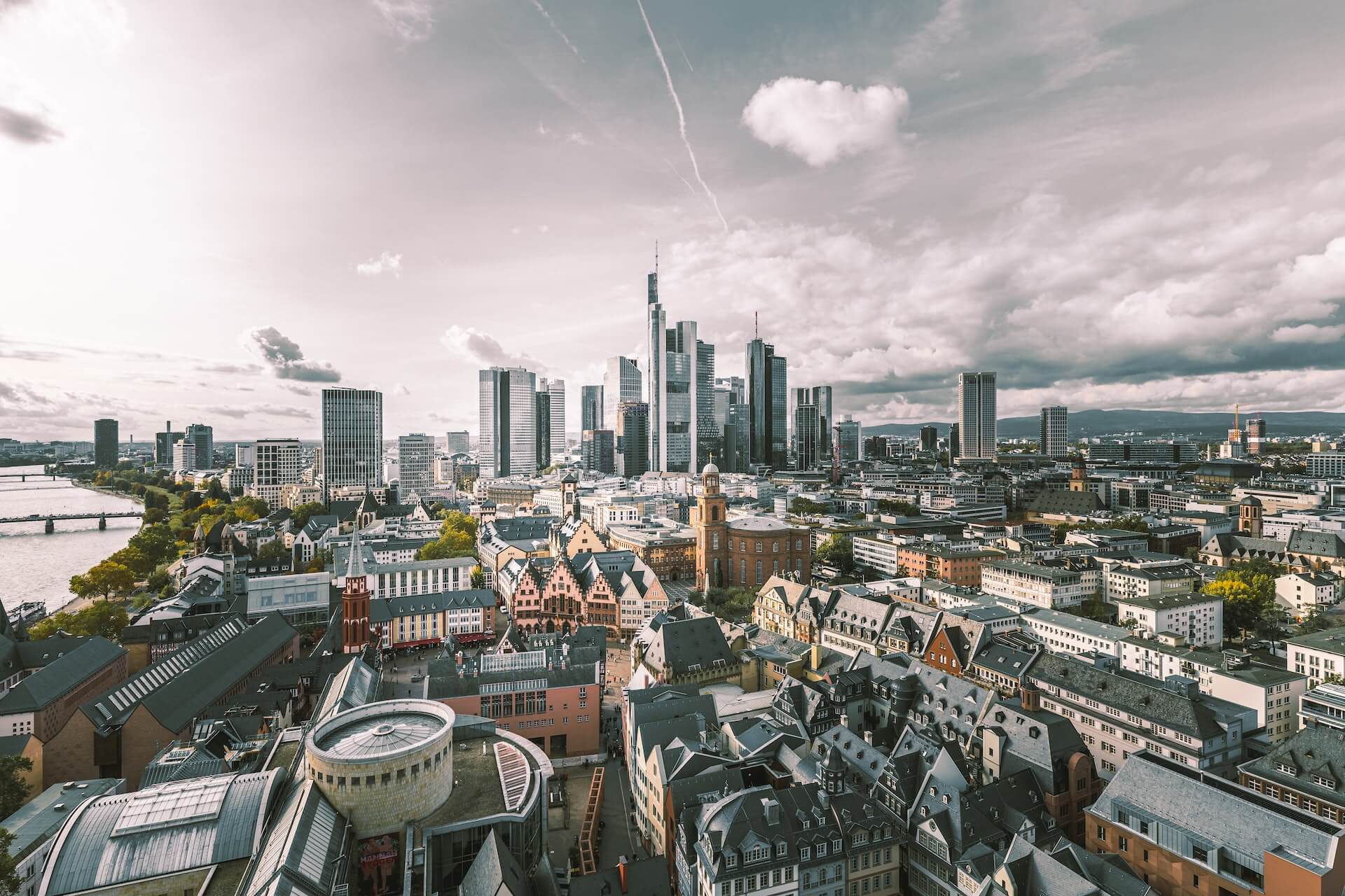 Beautifull shot of Frankfurt downtown