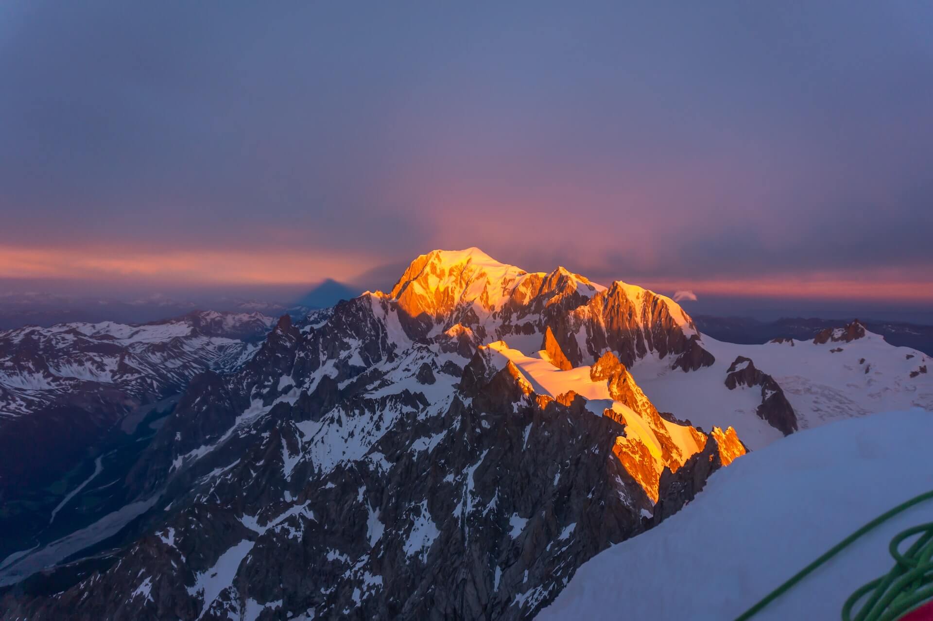 Mont Blanc aerial shot